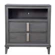 Home Square 4 Piece Set with Queen Storage Platform Bed TV Media Chest & Dresser