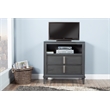 Home Square 4 Piece Set with Queen Storage Platform Bed TV Media Chest & Dresser