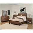 Home Square 3 Piece Furniture Set with Nightstand Dresser & Queen Wood Headboard