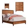 Home Square 3 Piece Set with Nightstand Multifunction Chest Standard King Bed