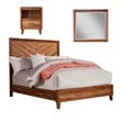 Home Square 3 Piece Set with Nightstand Mirror and Standard King Wood Bed