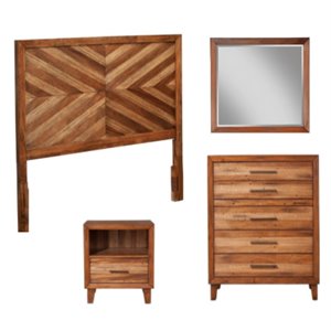home square 5 piece set with nightstand chest mirror & california king headboard