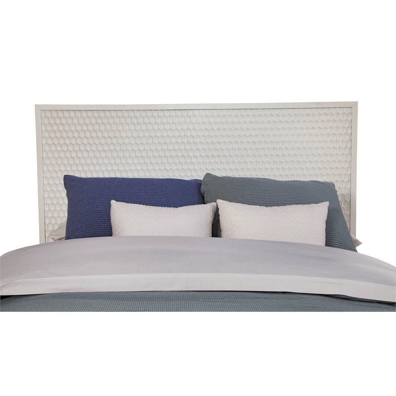 Home Square 3 Piece Set with Nightstand & California King Panel Bed in White