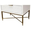Home Square 3 Piece Set with Nightstand & California King Panel Bed in White