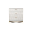 Home Square 4 Piece Set with Nightstand Full Wood Headboard and Accent Chest