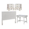 Home Square 4 Piece Set with Nightstand Standard King Headboard & Bedroom Vanity