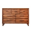 Home Square 2 Piece Set with Nightstand and 7-Drawer Dresser in Toffee (Brown)
