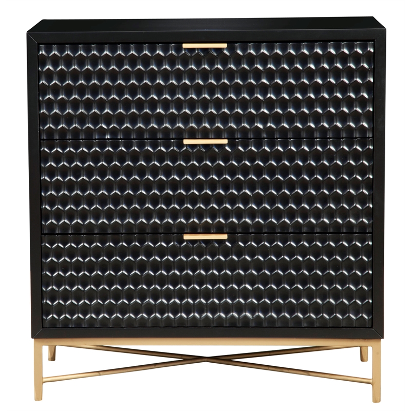 Home Square 2 Piece Furniture Set with Dresser and Small Chest in Black