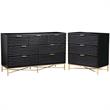 Home Square 2 Piece Furniture Set with Dresser and Small Chest in Black