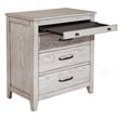 Home Square 3 Piece Set with Nightstand & King Headboard in Weathered Light Gray