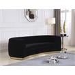 Home Square 3-Piece Set with Velvet Accent Chair Chaise and Sofa in Black