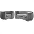 Home Square 2-Piece Furniture Set with Velvet Accent Chair and Loveseat