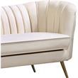 Home Square 3-Piece Set with Accent Chair Loveseat & Sofa in Cream and Gold