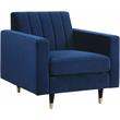 Home Square 3-Piece Furniture Set with Chair Loveseat and Sofa in Navy