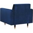 Home Square 2-Piece Set with Velvet Accent Chair and Contemporary Sofa in Navy
