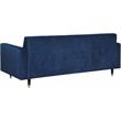 Home Square 2-Piece Set with Velvet Accent Chair and Contemporary Sofa in Navy