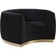 Home Square 2-Piece Furniture Set with Velvet Accent Chair & Contemporary Sofa