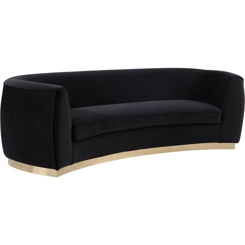 Home Square 2-Piece Furniture Set with Velvet Accent Chair & Contemporary Sofa