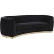 Home Square 2-Piece Furniture Set with Velvet Accent Chair & Contemporary Sofa