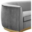 Home Square 2-Piece Furniture Set with Accent Chair and Sofa in Gray and Gold