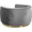 Home Square 2-Piece Furniture Set with Accent Chair and Sofa in Gray and Gold