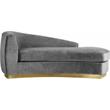 Home Square 3-Piece Furniture Set with Velvet Accent Chair Chaise and Sofa