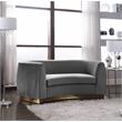 Home Square 2-Piece Furniture Set with Contemporary Loveseat and Sofa