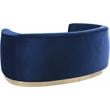 Home Square 3-Piece Set with Accent Chair Loveseat & Sofa in Navy and Gold