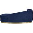 Home Square 3-Piece Set with Accent Chair Chaise and Sofa in Navy and Gold