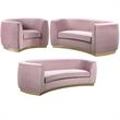 Home Square 3-Piece Furniture Set with Accent Chair Loveseat and Sofa