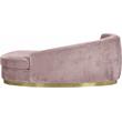 Home Square 3-Piece Set with Accent Chair Chaise and Sofa in Pink and Gold
