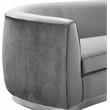Home Square 2-Piece Set with Contemporary Velvet Loveseat and Sofa