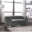 Home Square 2-Piece Set with Contemporary Velvet Loveseat and Sofa
