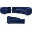 Home Square 3-Piece Furniture Set with Accent Chair Chaise & Contemporary Sofa