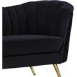 Home Square 2-Piece Furniture Set with Contemporary Velvet Loveseat & Sofa