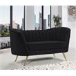 Home Square 2-Piece Furniture Set with Contemporary Velvet Loveseat & Sofa