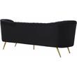 Home Square 2-Piece Furniture Set with Contemporary Velvet Loveseat & Sofa