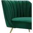 Home Square 2-Piece Set with Accent Chair and Chaise in Green and Gold