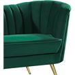 Home Square 2-Piece Set with Accent Chair and Sofa in Green and Gold