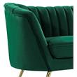 Home Square 2-Piece Set with Accent Chair and Sofa in Green and Gold