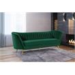 Home Square 2-Piece Set with Accent Chair and Sofa in Green and Gold