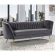 Home Square 3-Piece Set with Accent Chair Loveseat & Sofa in Gray and Gold