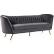 Home Square 3-Piece Set with Accent Chair Loveseat & Sofa in Gray and Gold
