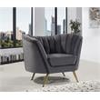Home Square 3-Piece Set with Accent Chair Loveseat & Sofa in Gray and Gold