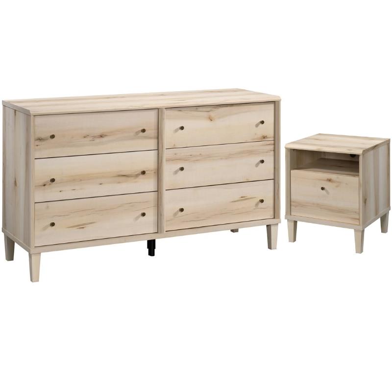 Home Square 2 Piece Bedroom Set with Dresser and Nightstand in Pacific Maple