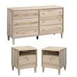 Home Square 3 Piece Bedroom Set with Dresser and 2 Nightstands in Pacific Maple