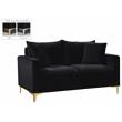 Home Square 2-Piece Furniture Set with Contemporary Velvet Loveseat and Sofa