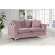 Home Square 2-Piece Furniture Set with Velvet Sofa and Loveseat in Pink