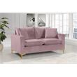 Home Square 2-Piece Furniture Set with Velvet Sofa and Loveseat in Pink