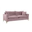 Home Square 2-Piece Furniture Set with Velvet Accent Chair and Sofa in Pink